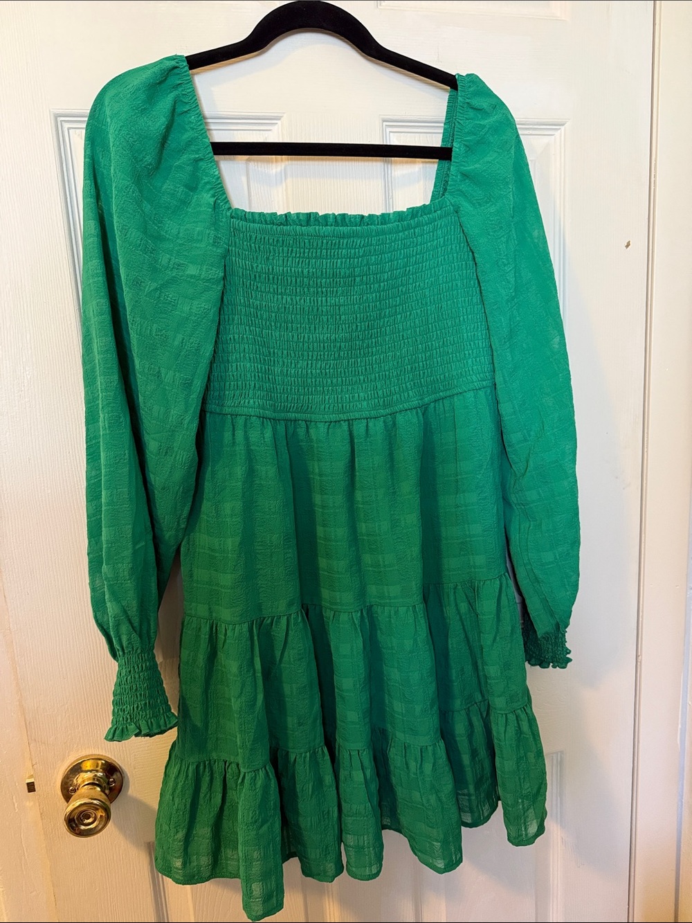 Women’s Smocked Tiered Dress - Green